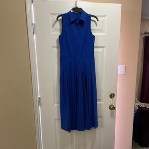 Michael Kors Royal Blue Pleated Dress